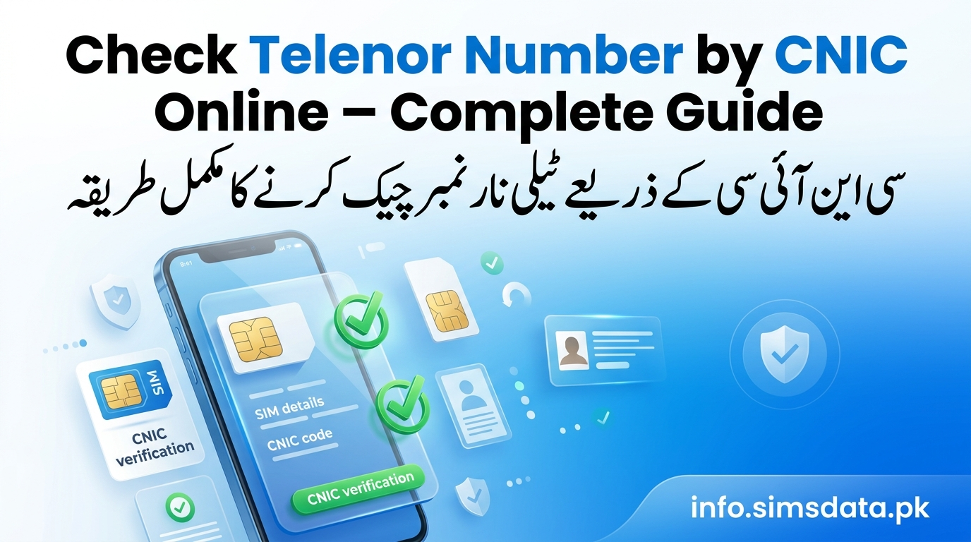 Check Telenor Number by CNIC Online