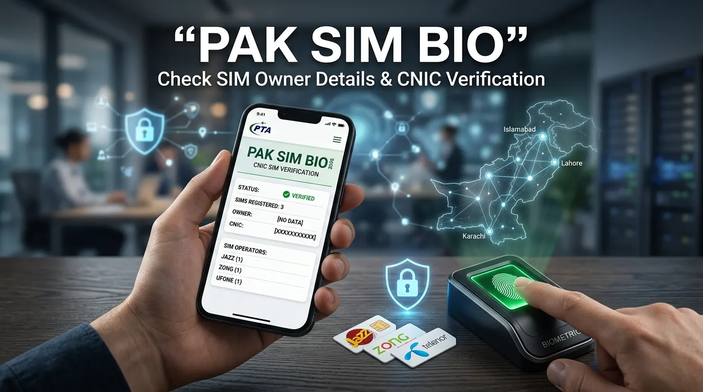 PAK SIM BIO – Check SIM Owner Details & CNIC Verification