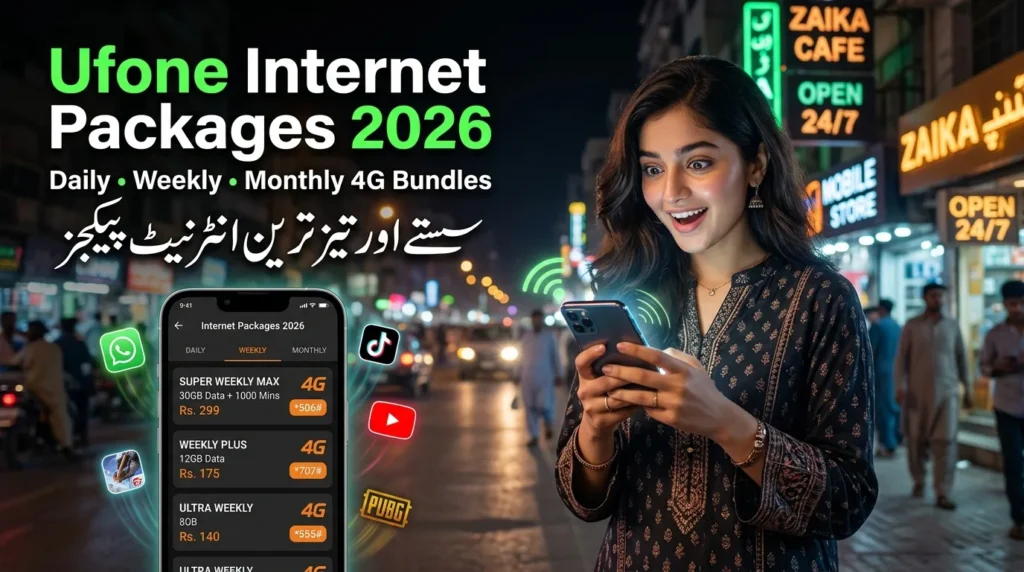 Ufone Internet Packages 2026 — Daily, Weekly & Monthly 4G Bundles