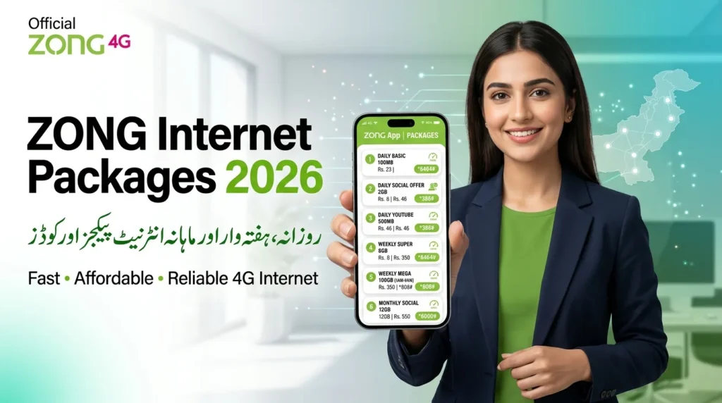 Zong Internet Packages – Daily, Weekly & Monthly